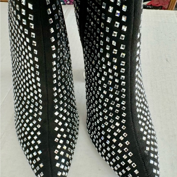 NWOT! NEW NEW NEW NEVER WORN! Knee-high, High Heel Rhinestone Boots Sz 11 - NYE - Picture 5 of 8